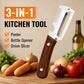 3in1 Peeler Knife Stainless Steel